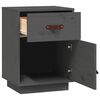 vidaXL Nachttisch Grau 40x34x55 cm Massivholz Kiefer