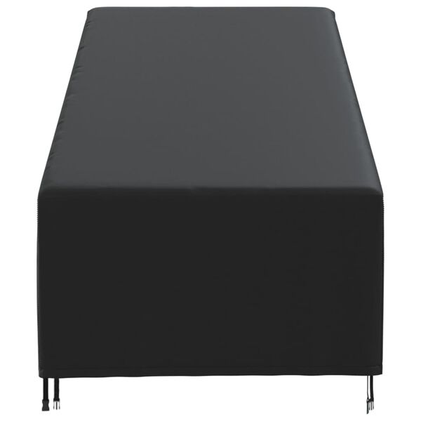 vidaXL Sonnenliegen-Abdeckung Schwarz 195x76x40/80 cm 420D Oxford