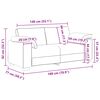 vidaXL Sofa 140cm Weinrot Stoff