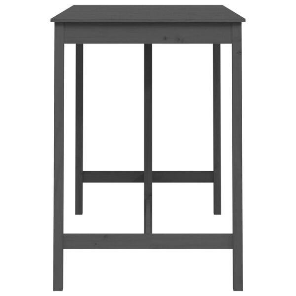 vidaXL Bartisch Grau 140x80x110 cm Massivholz Kiefer