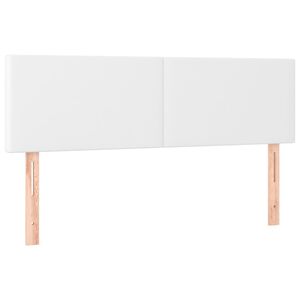 vidaXL Kopfteile Wei&szlig; 144x5x78/88 cm Kunstleder