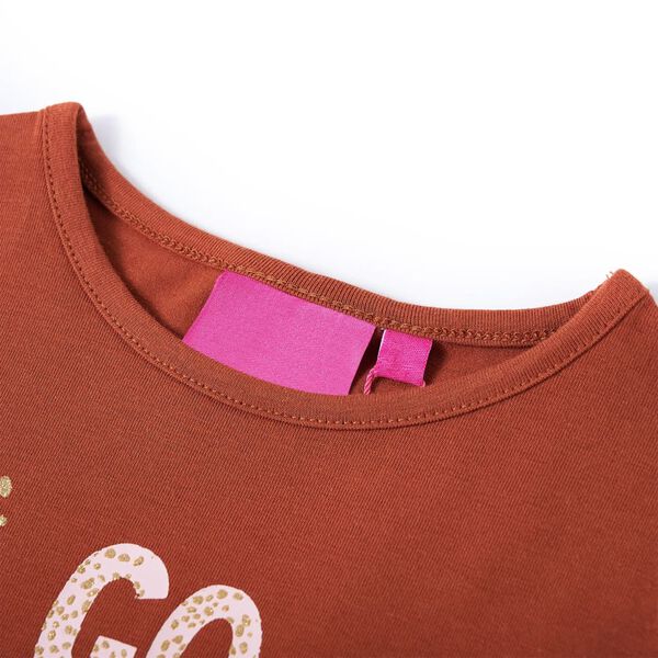 Kinder-Langarmshirt Cognac 128