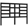vidaXL Bett-Kopfteil Schwarz 126x4x104 cm Massivholz Kiefer