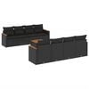 vidaXL Patio Sofa Set 8-Sitzer Black