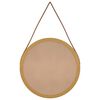 vidaXL Wandspiegel mit Riemen Golden &Oslash; 45 cm