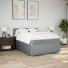 vidaXL Boxspringbett mit Matratze Hellgrau 140x190 cm Stoff