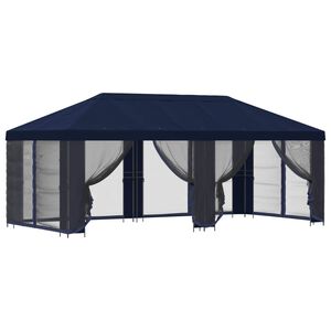 vidaXL Garten Pavillon mit Seitenw&auml;nden 6 x 3 m Blau