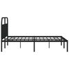 vidaXL Bettgestell mit Kopfteil Metall Schwarz 180x200 cm