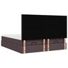 vidaXL Ottoman-Bett mit Matratzen & LEDs Dunkelbraun 160x200 cm Stoff