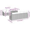 vidaXL Garten-Sofa-Set mit Kissen 7 pcs Beige und Creme