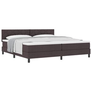 vidaXL Boxspringbett mit Matratze Dunkelbraun 200 x 200 cm Stoff