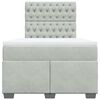 vidaXL Boxspringbett mit Matratze Hellgrau 120x200 cm Samt