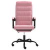vidaXL B&uuml;rostuhl mit Liegefunktion Rosa Samt
