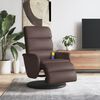 vidaXL Massagesessel mit Fu&szlig;teil Braun Kunstleder