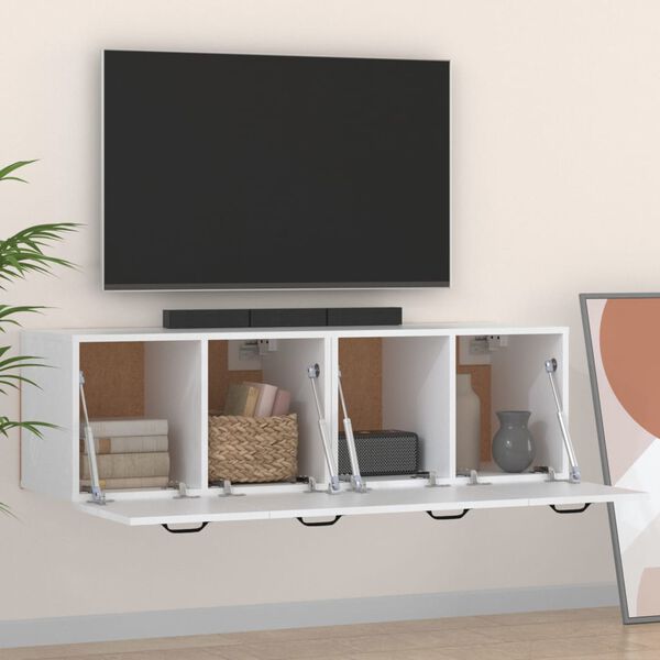 vidaXL Wandschr&auml;nke 2 Stk. Wei&szlig; 80x35x36,5 cm Holzwerkstoff