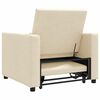 vidaXL Einzel-Schlafsofa mit Rädern Creme 90 x 165 x 87 cm Stoff