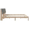 vidaXL Bettgestell mit gepolstertem Kopfteil Braun 200 x 200 cm