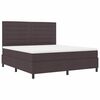 vidaXL Boxspringbett mit Matratze Dunkelbraun 180 x 200 cm Stoff