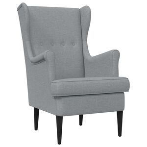 vidaXL Sessel Hellgrau Stoff
