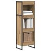vidaXL B&uuml;cherregal Kunsthandwerk Eiche 80 x 30 x 155 cm Holzwerkstoff