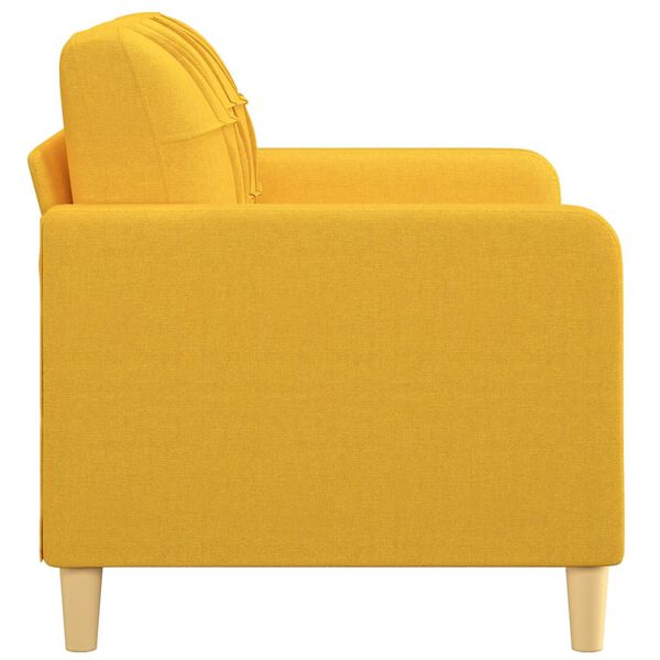 vidaXL 2-Sitzer-Sofa Hellgelb 120 cm Stoff