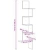 vidaXL Wand-Eckregal Altholz-Optik 32x32x127,5 cm Holzwerkstoff