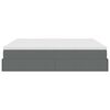 vidaXL Ottoman-Bett mit Matratze Dunkelgrau 160x200 cm Stoff