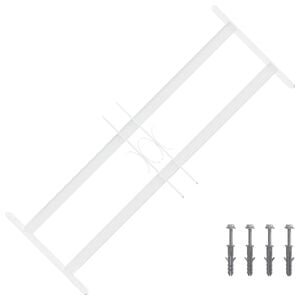 vidaXL Sicherheitsgitter f&uuml;r Fenster mit 2 Querstangen 43-74 cm