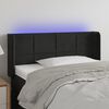 vidaXL LED Kopfteil Schwarz 83x16x78/88 cm Samt