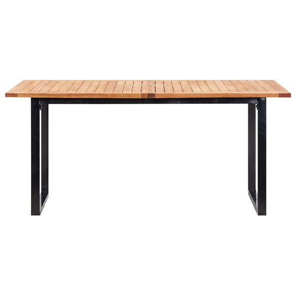 vidaXL 7-tlg. Garten-Essgruppe Poly Rattan und Akazienholz Schwarz