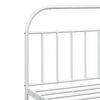 vidaXL Bettgestell mit Kopfteil Metall Wei&szlig; 200x200 cm