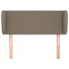 vidaXL Kopfteil mit Ohren Taupe 93x23x78/88 cm Stoff