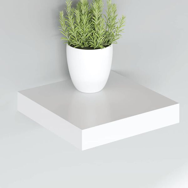 vidaXL Schweberegale 4 Stk. Wei&szlig; 23x23,5x3,8 cm MDF