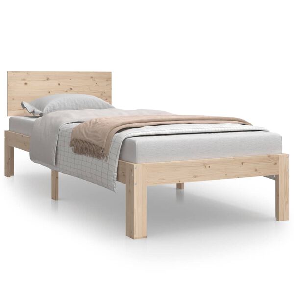 vidaXL Massivholzbett 75x190 cm