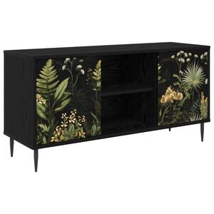 vidaXL TV-Schrank RHENEN 102 x 33 x 51 cm Schwarz Eichen-Optik
