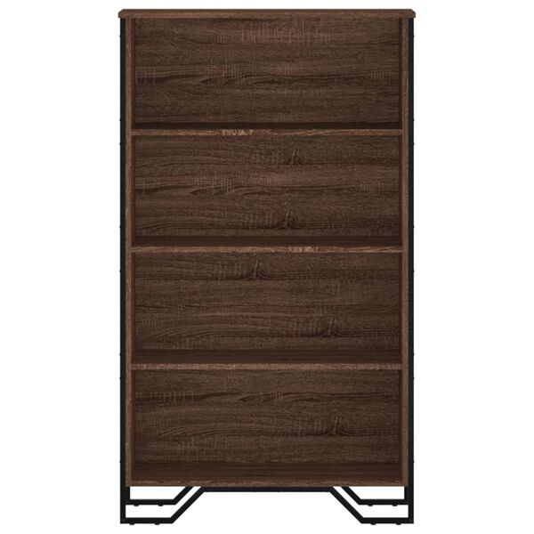 vidaXL B&uuml;cherregal Braun Eichen-Optik 80x31x137,5 cm Holzwerkstoff