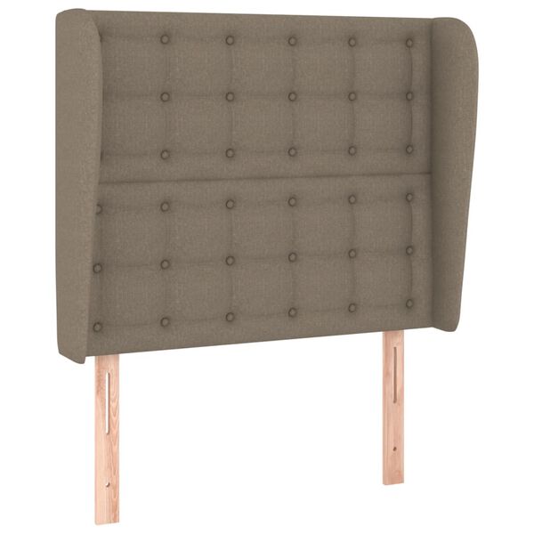 vidaXL Kopfteil mit Ohren Taupe 83x23x118/128 cm Stoff