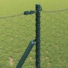 vidaXL Zaunpfosten Grau 50 x 1,2 m (50 mm Gitter) Stahl und PVC