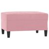 vidaXL 4-tlg. Sofagarnitur mit Kissen Rosa Samt