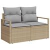 vidaXL Garten-Sofa-Set mit Speicher 8 pcs Beige Poly Rattan