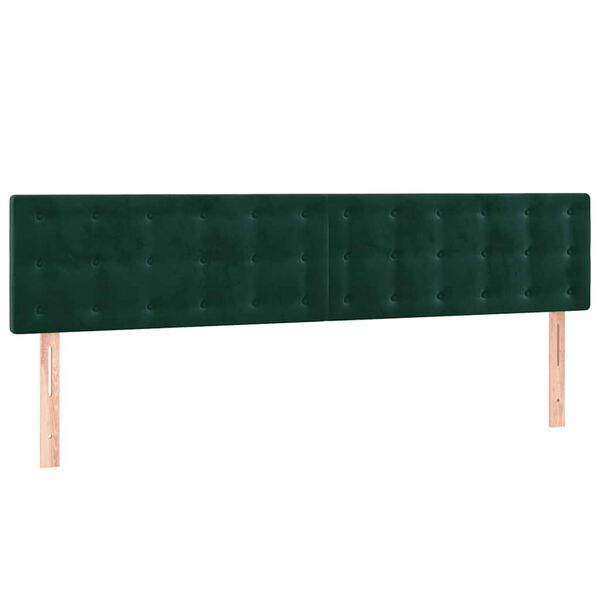 vidaXL Kopfteile 2 Stk. Dunkelgr&uuml;n 90x5x78/88 cm Samt