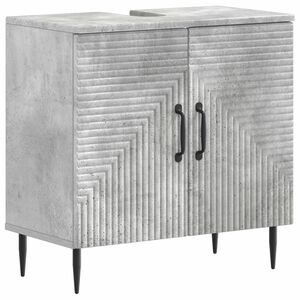 vidaXL Waschbeckenschrank HAARLEM Betongrau 59,5 x 31,5 x 59 cm