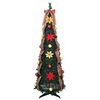 vidaXL K&uuml;nstlicher Weihnachtsbaum mit 100 LEDs Gr&uuml;n 155 cm PVC