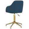 vidaXL Esszimmerst&uuml;hle 2 Stk. Drehbar Blau Samt