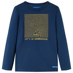 vidaXL Kinder-Langarmshirt Marineblau 92