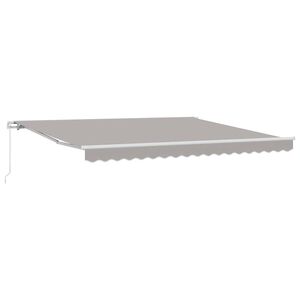 vidaXL Markise Hellgrau 400 x 350 x 165 cm Polyester und Metall