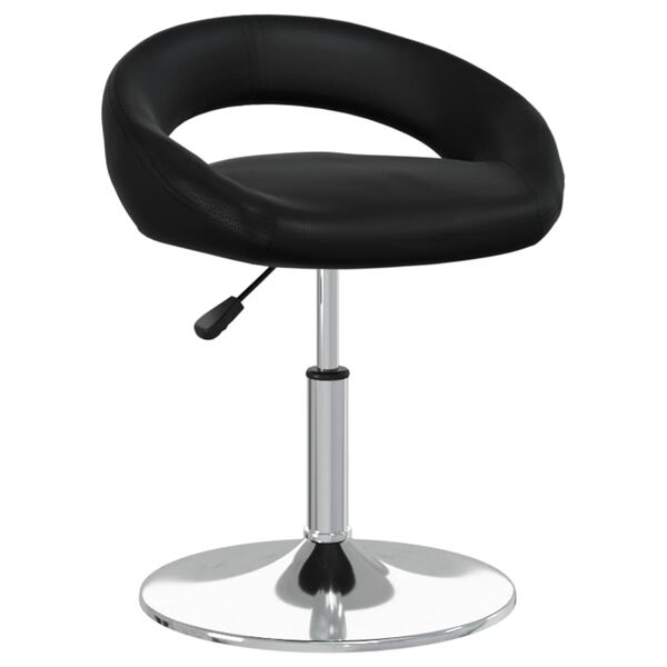 vidaXL Esszimmerst&uuml;hle 2 Stk. Drehbar Schwarz Kunstleder