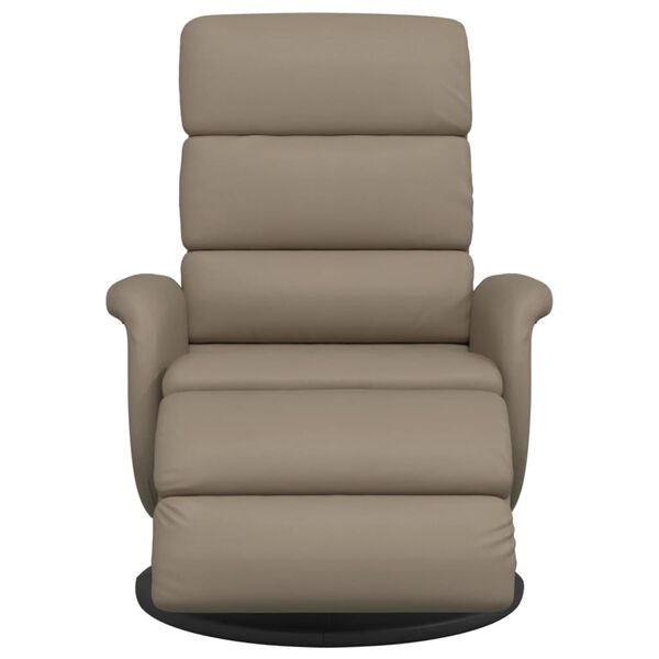 vidaXL Relaxsessel mit Fu&szlig;teil Cappuccino-Braun Kunstleder