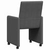 vidaXL Esszimmerst&uuml;hle mit Rollen 2 pcs Dunkelgrau 57 x 66 x 94 cm