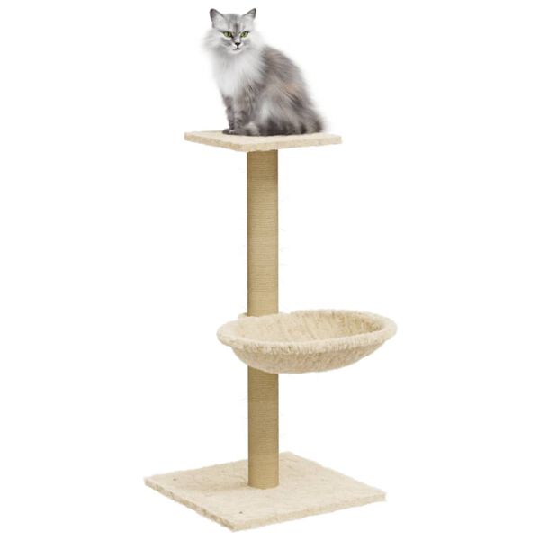vidaXL Kratzbaum mit Sisal-Kratzs&auml;ule Creme 74 cm